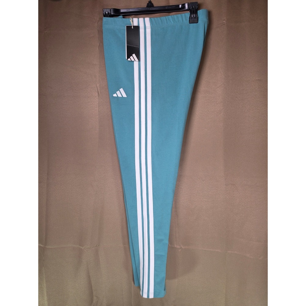 Adidas Essentials 3-Stripes Women XL, Powder Teal White  NWT